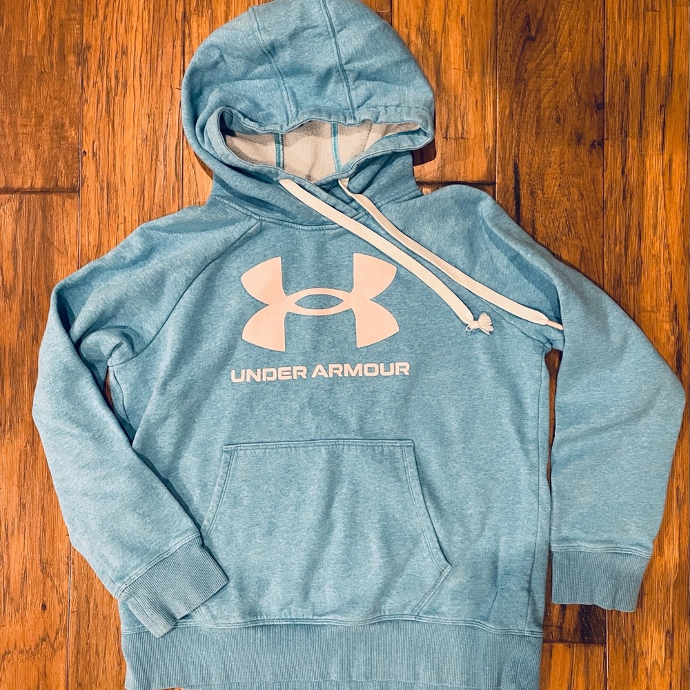 Turquoise Under Armour Hoodie, Women’s Hooded Sweatshirt